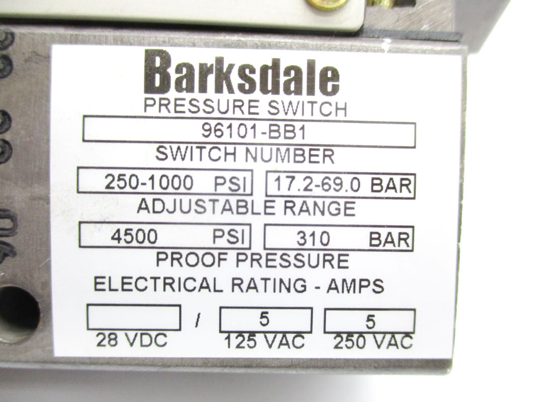 BARKSDALE 96101-BB1 250-1000PSI NSNP
