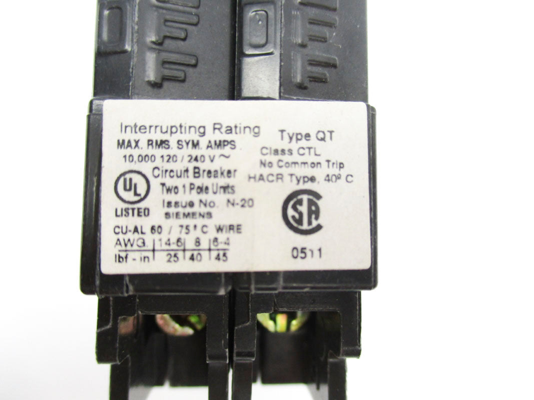 SIEMENS Q2020 120/240V 20A UNMP