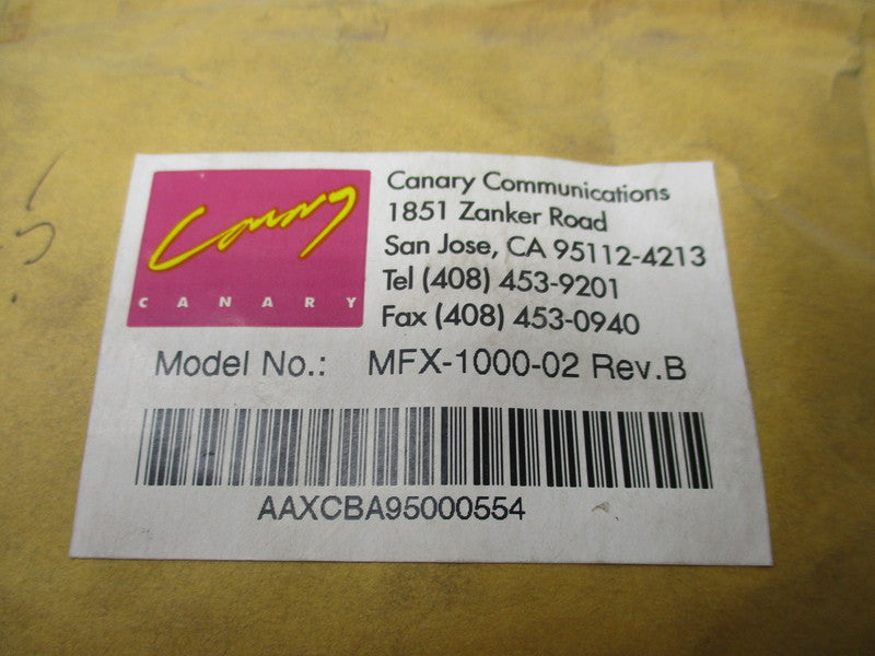 CANARY MFX-1000-02  NSFS