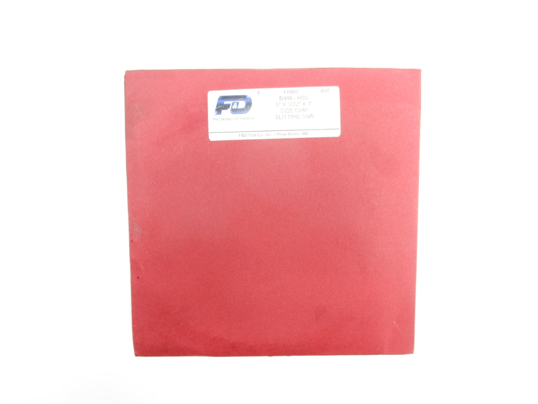 F&D TOOL 14865 B448-HSS 5"X3/32"X1" NSMP
