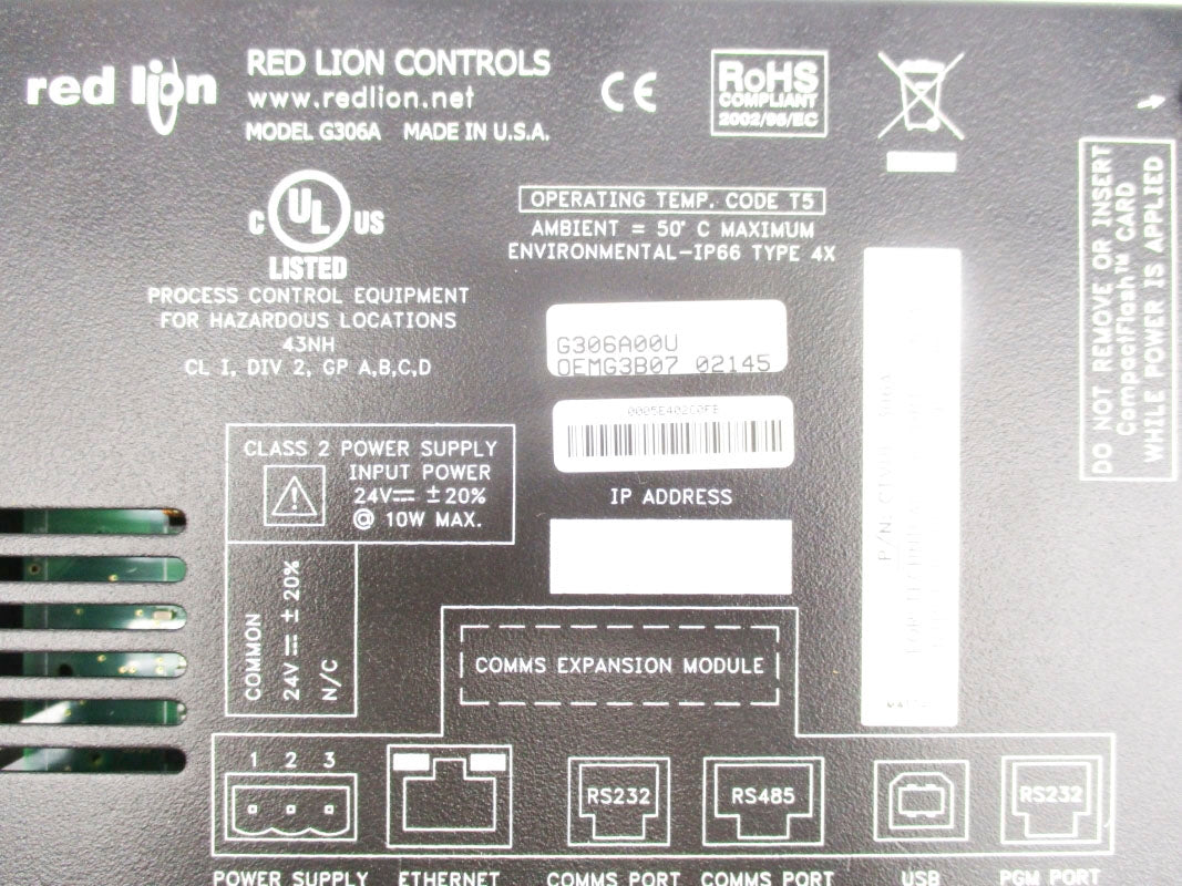 RED LION CONTROLS G306A00U NSNP