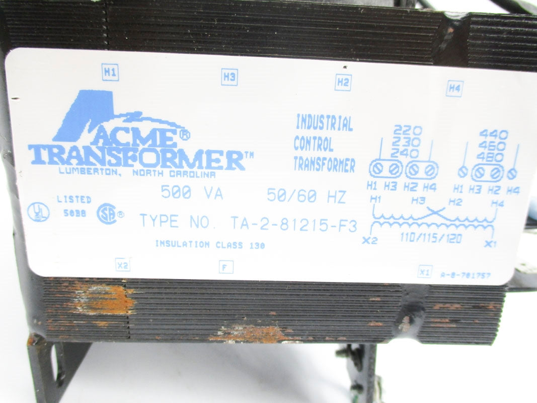 ACME TRANSFORMER TA-2-81215-F3 500VA UNMP