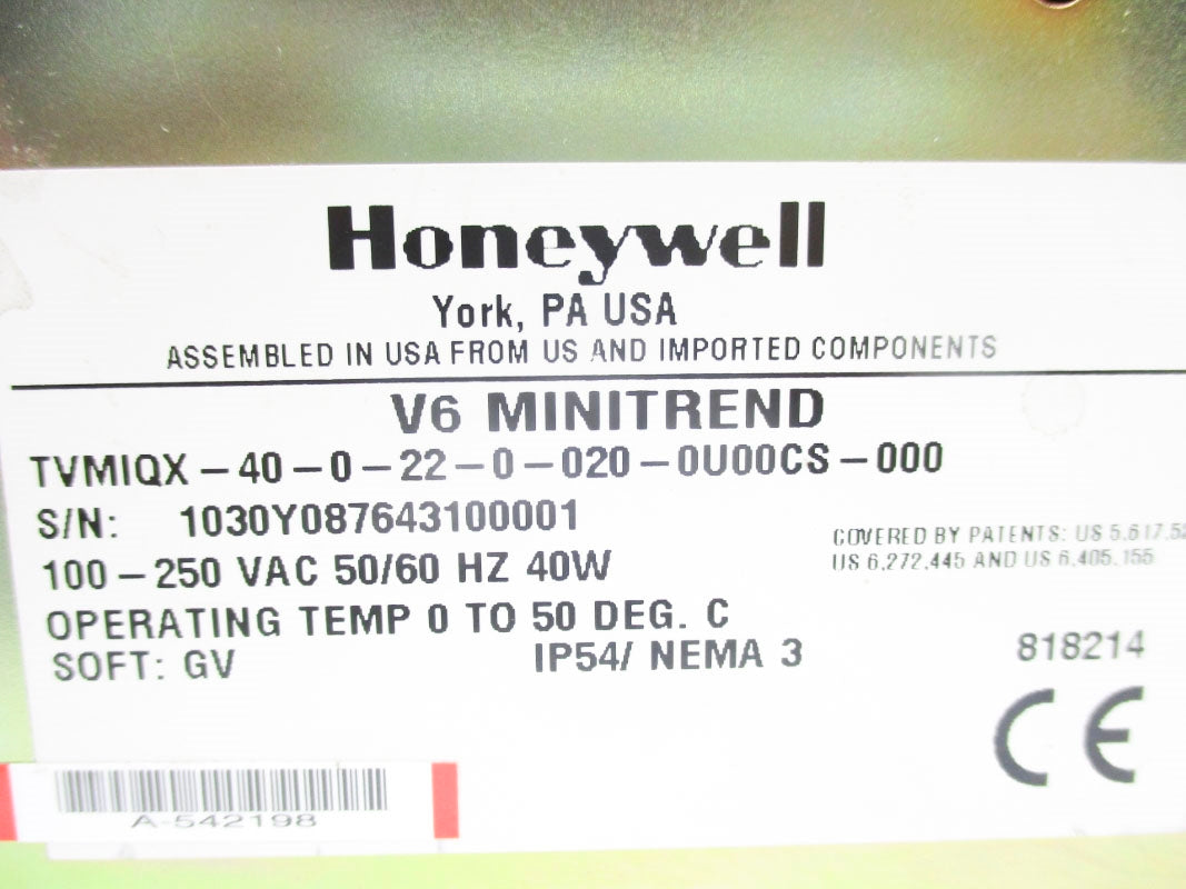 HONEYWELL TVMIQX-40-0-22-0-020-0V00CS-000 UNMP