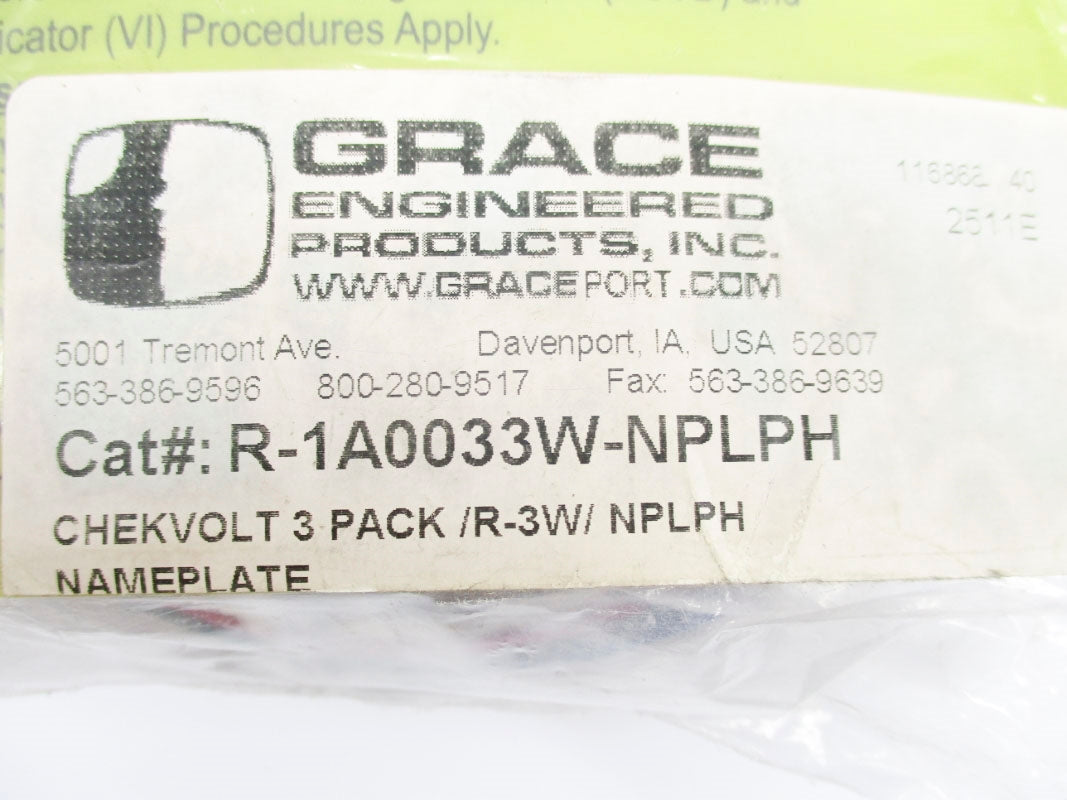 GRACE ENGINEERED R-1A0033W-NPLPH NSMP