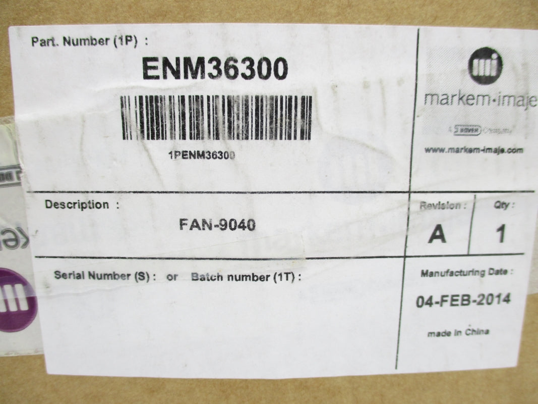 MARKEM IMAJE ENM36300 REV. A NSMP