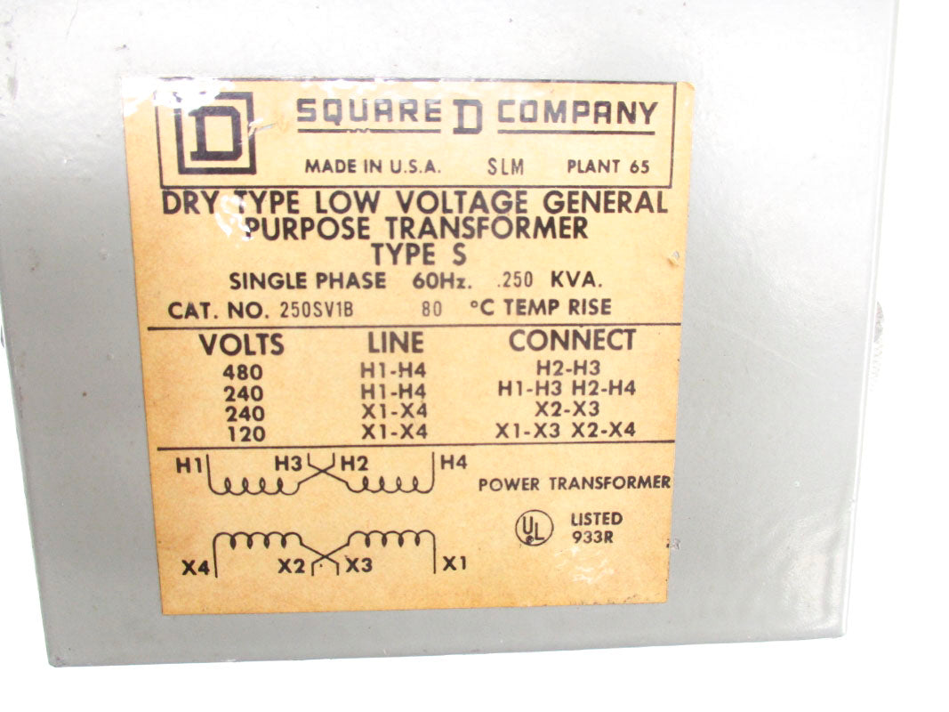 SQUARE D 250SV1B 480V UNMP