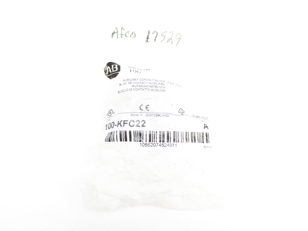ALLEN BRADLEY 100-KFC22 SER. A NSMP