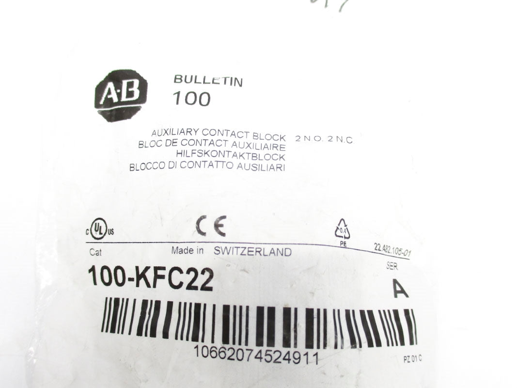 ALLEN BRADLEY 100-KFC22 SER. A NSMP