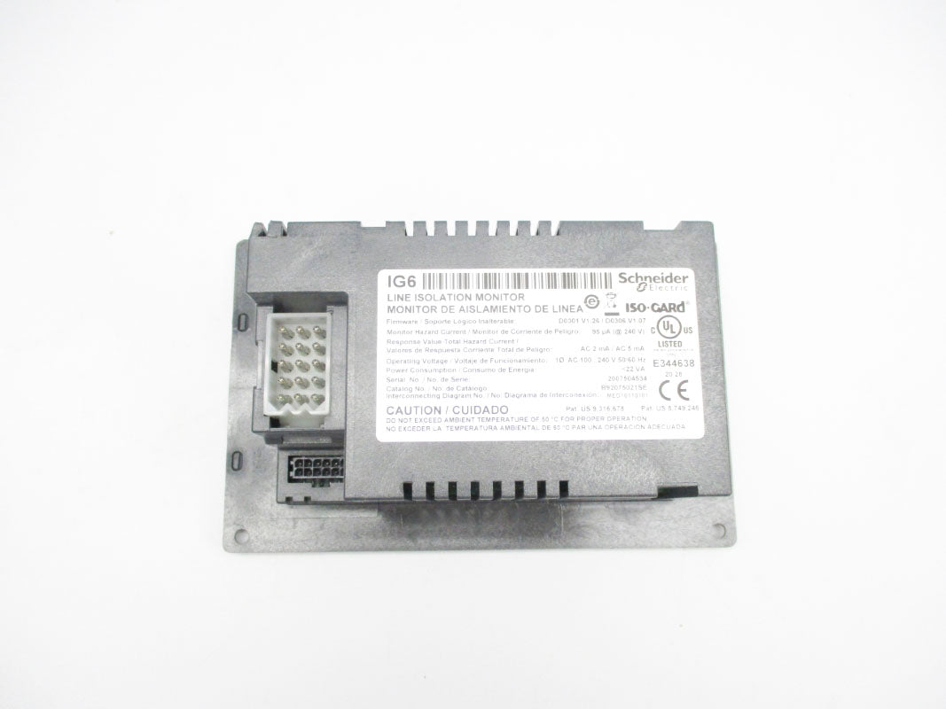 SCHNEIDER ELECTRIC B92075021SE SER. 6 F/W V1.26 100/240VAC NSNP