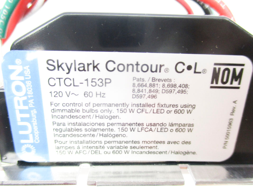LUTRON CTCL-153P-WH NSNP