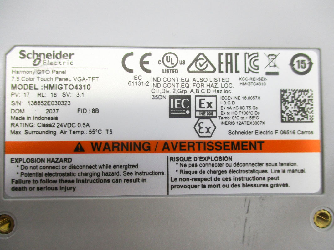 SCHNEIDER ELECTRIC HMIGTO4310 UNMP
