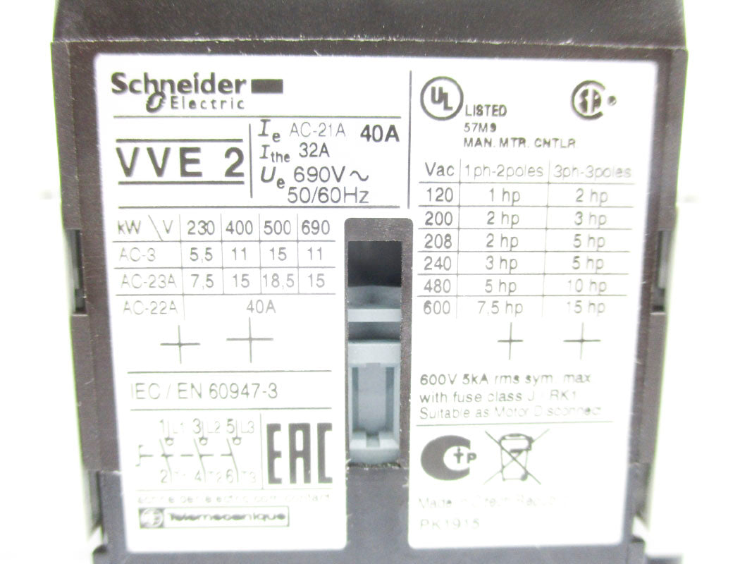 SCHNEIDER ELECTRIC VVE2 NSNP