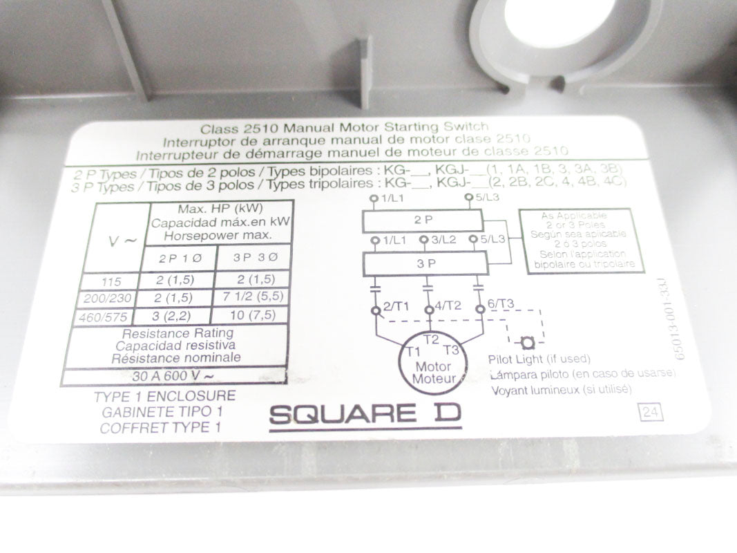 SQUARE D 2510KO1 SER. A NSNP