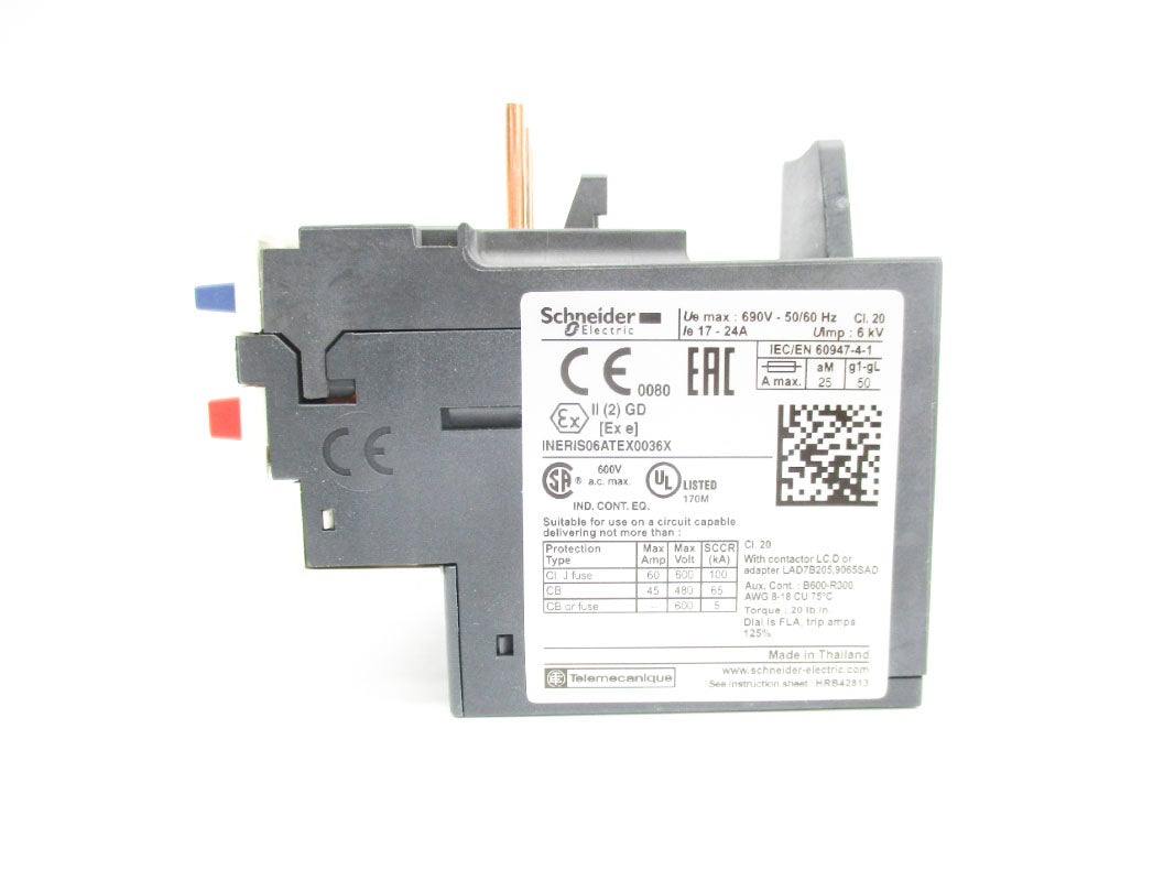 SCHNEIDER ELECTRIC LRD22L 17-24A 600V NSNP