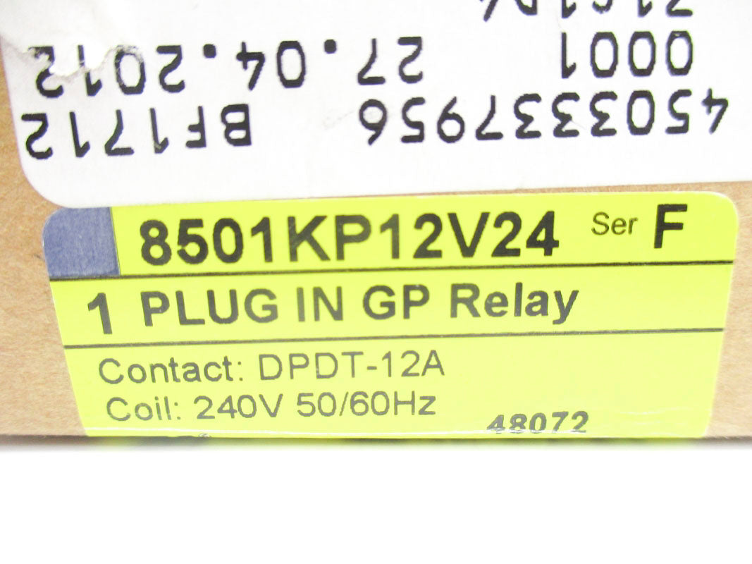 SQUARE D 8501KP12V24 SER. F 240V 12A NSMP