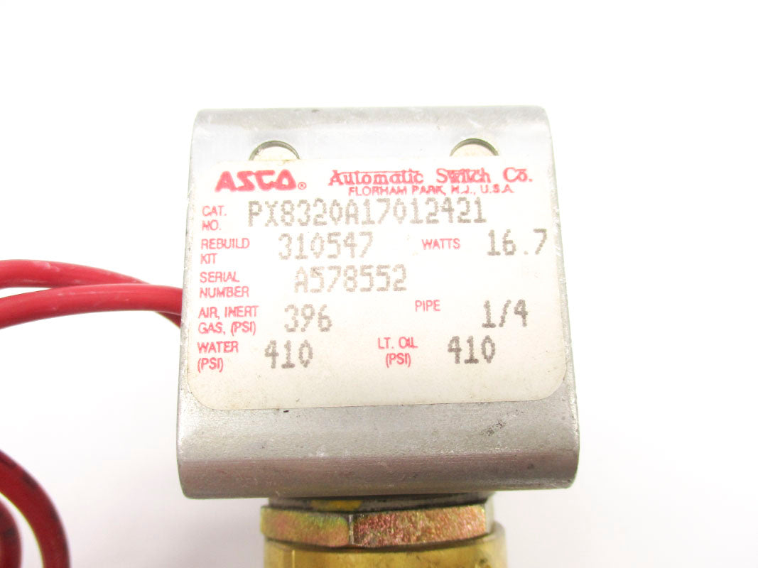 ASCO PX8320A17012421 110/120V 396PSI UNMP