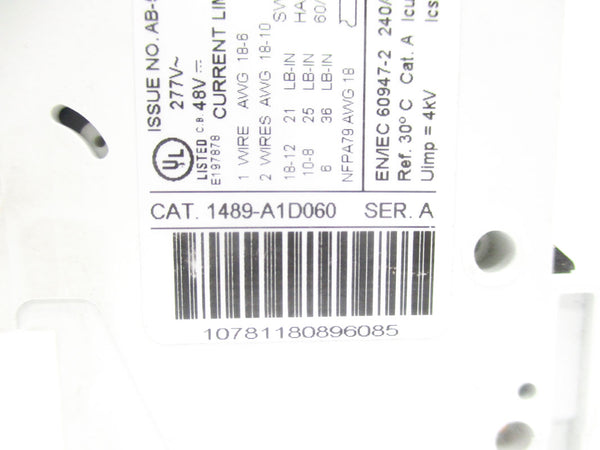 ALLEN BRADLEY 1489-A1D060 SER. A 277V 6A NSNP