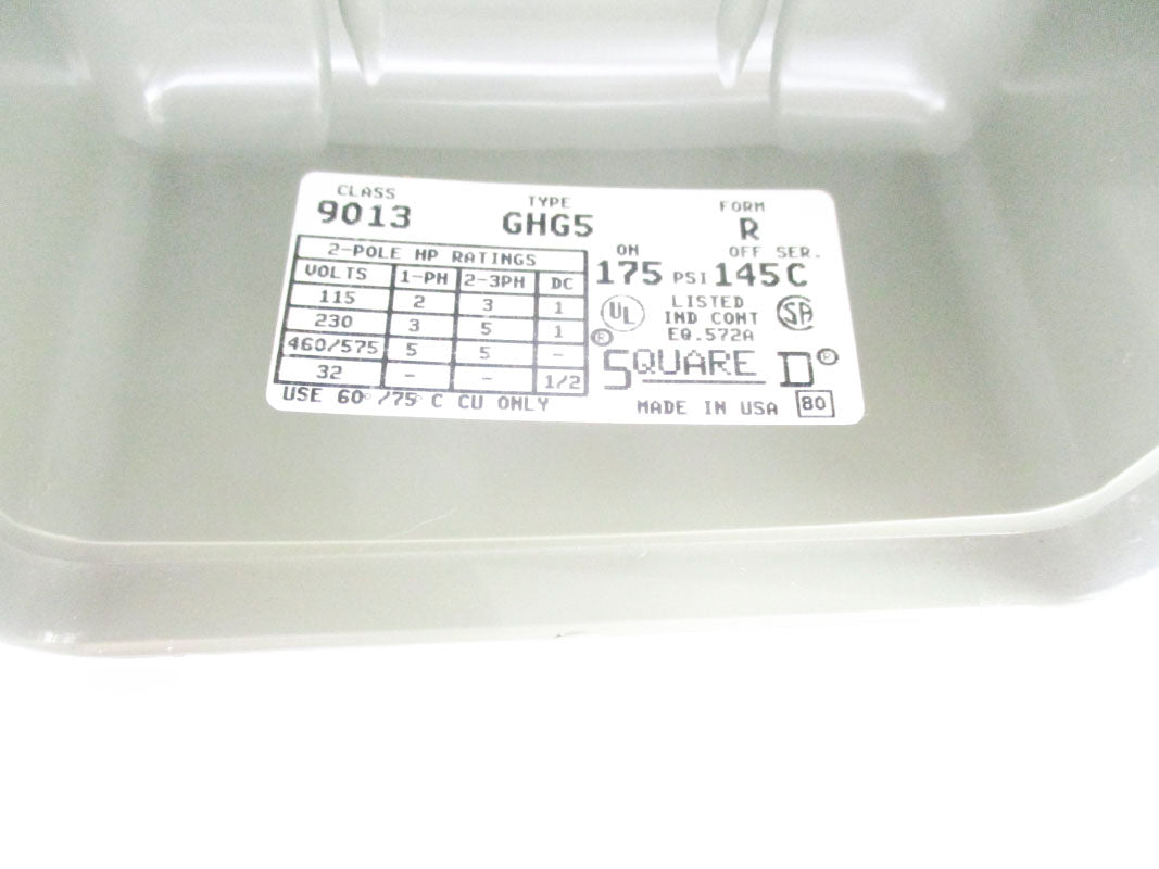SQUARE D 9013GHG5 SER. C 175/145PSI NSNP