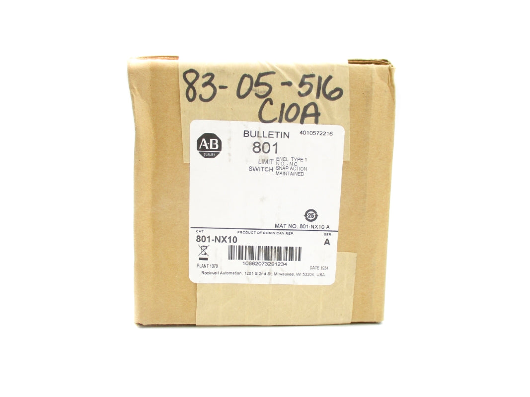 ALLEN BRADLEY 801-NX10 SER. A (BR/WH) NSFS