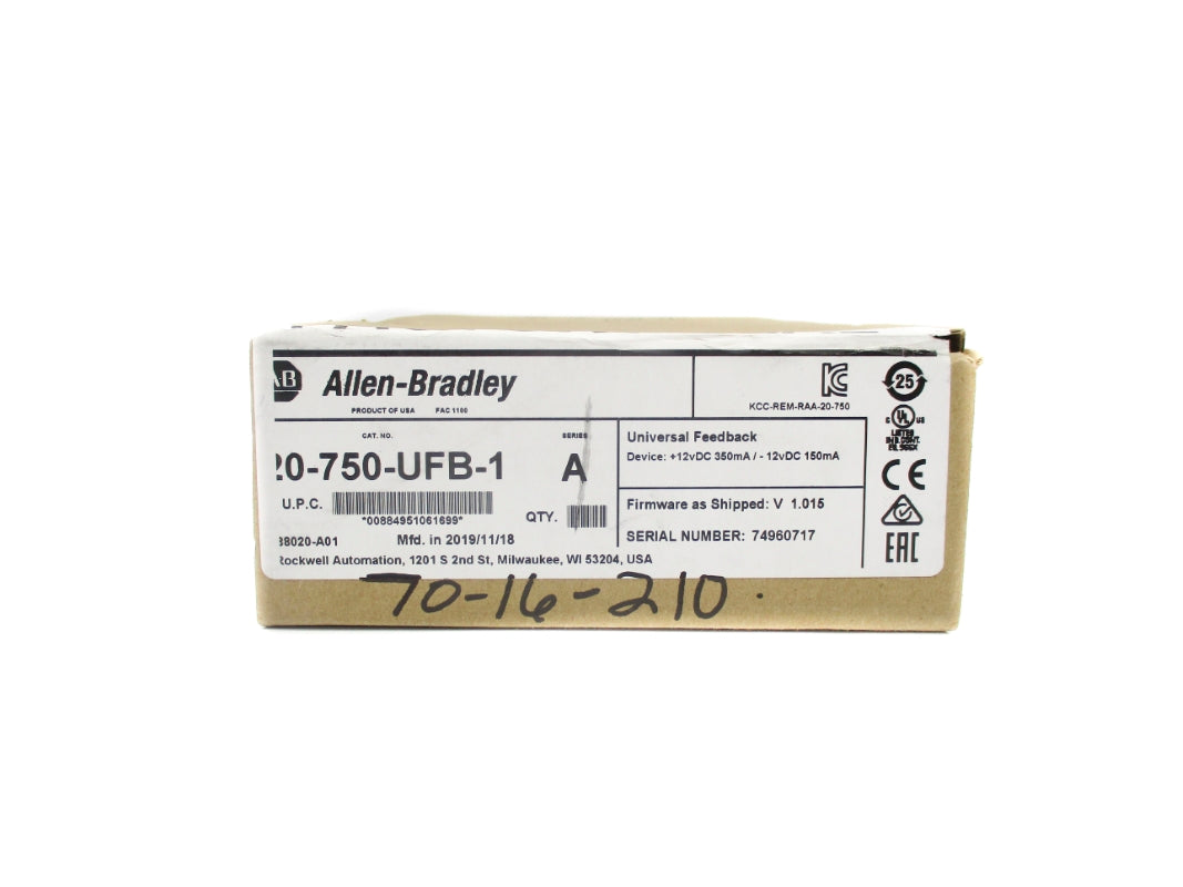 ALLEN BRADLEY 20-750-UFB-1 SER. A F/W V1.015 DATE: 2019 NSFS
