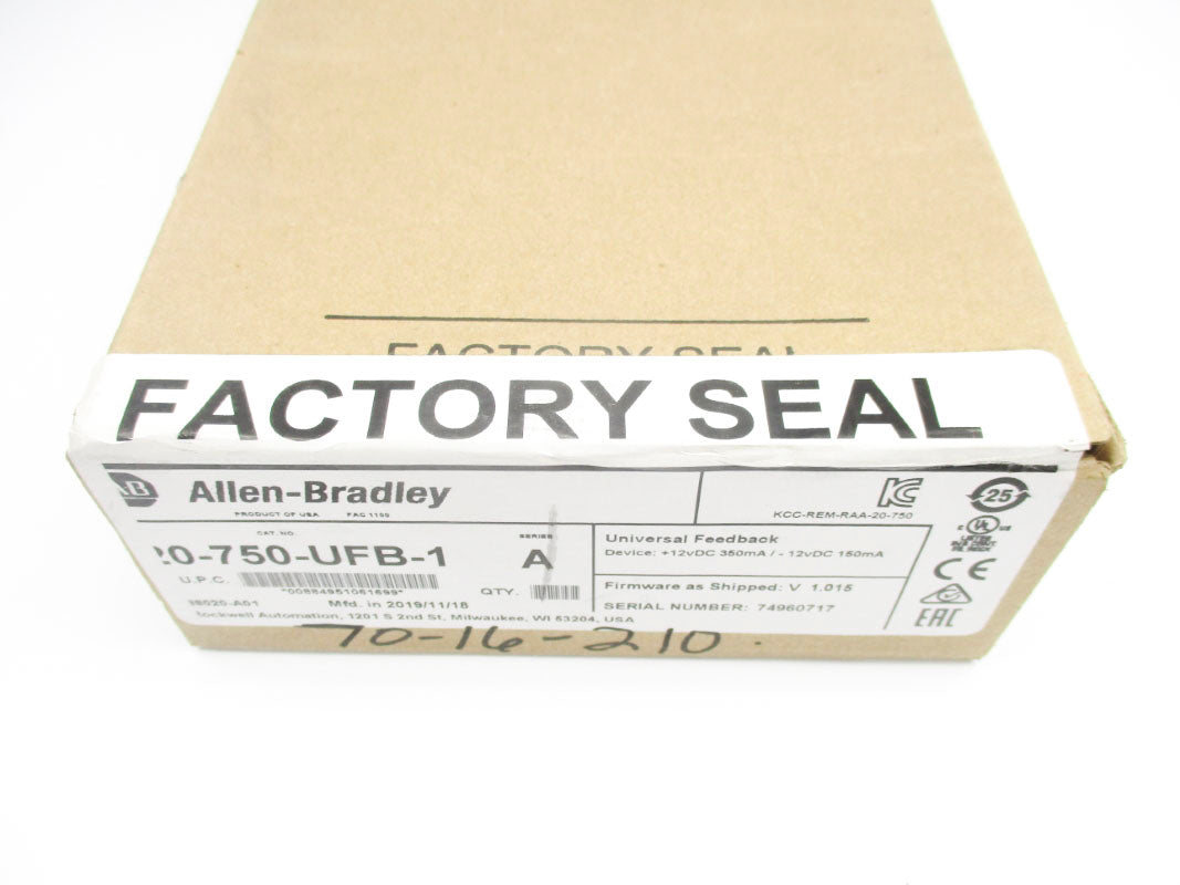 ALLEN BRADLEY 20-750-UFB-1 SER. A F/W V1.015 DATE: 2019 NSFS