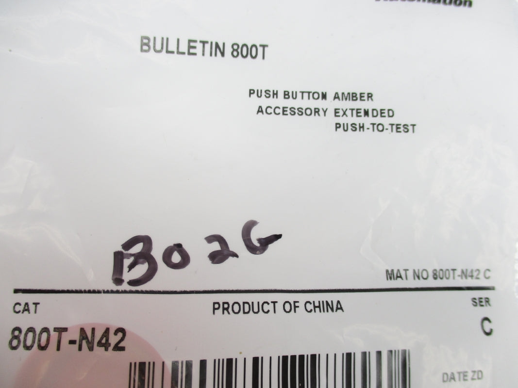 ALLEN BRADLEY 800T-N42 SER. C NSMP