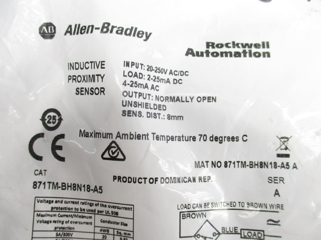 ALLEN BRADLEY 871TM-BH8N18-A5 SER. A NSMP