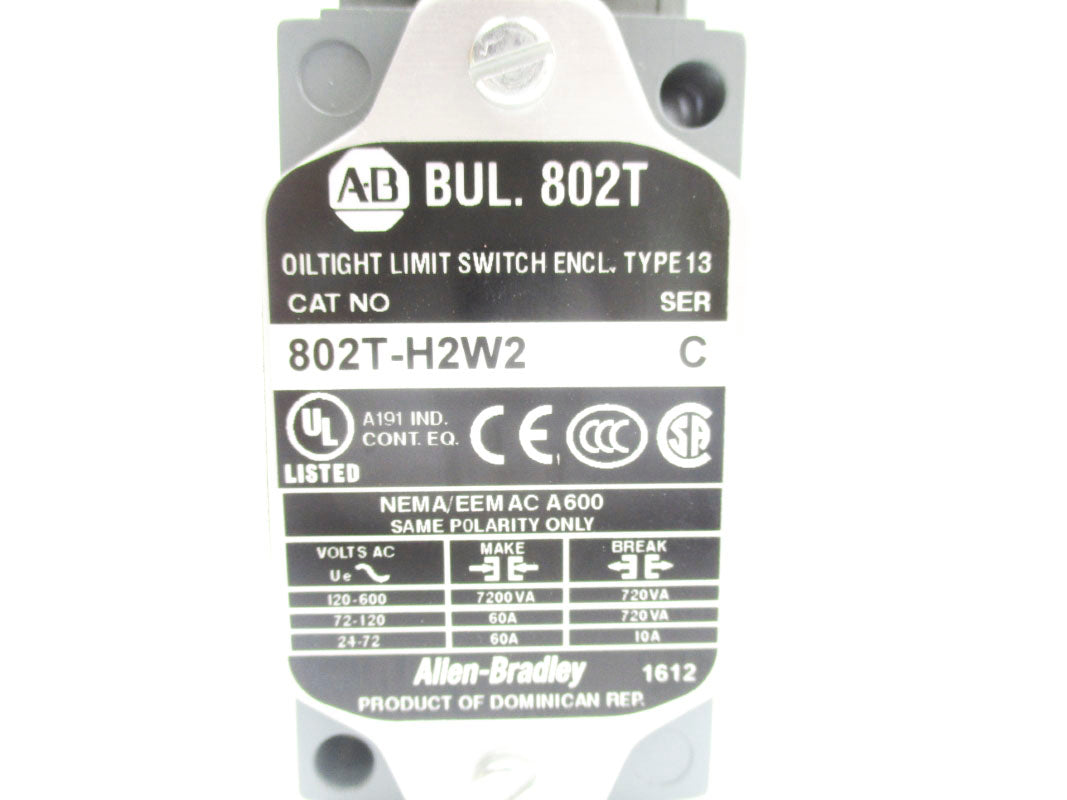 ALLEN BRADLEY 802T-H2W2 SER. C NSNP