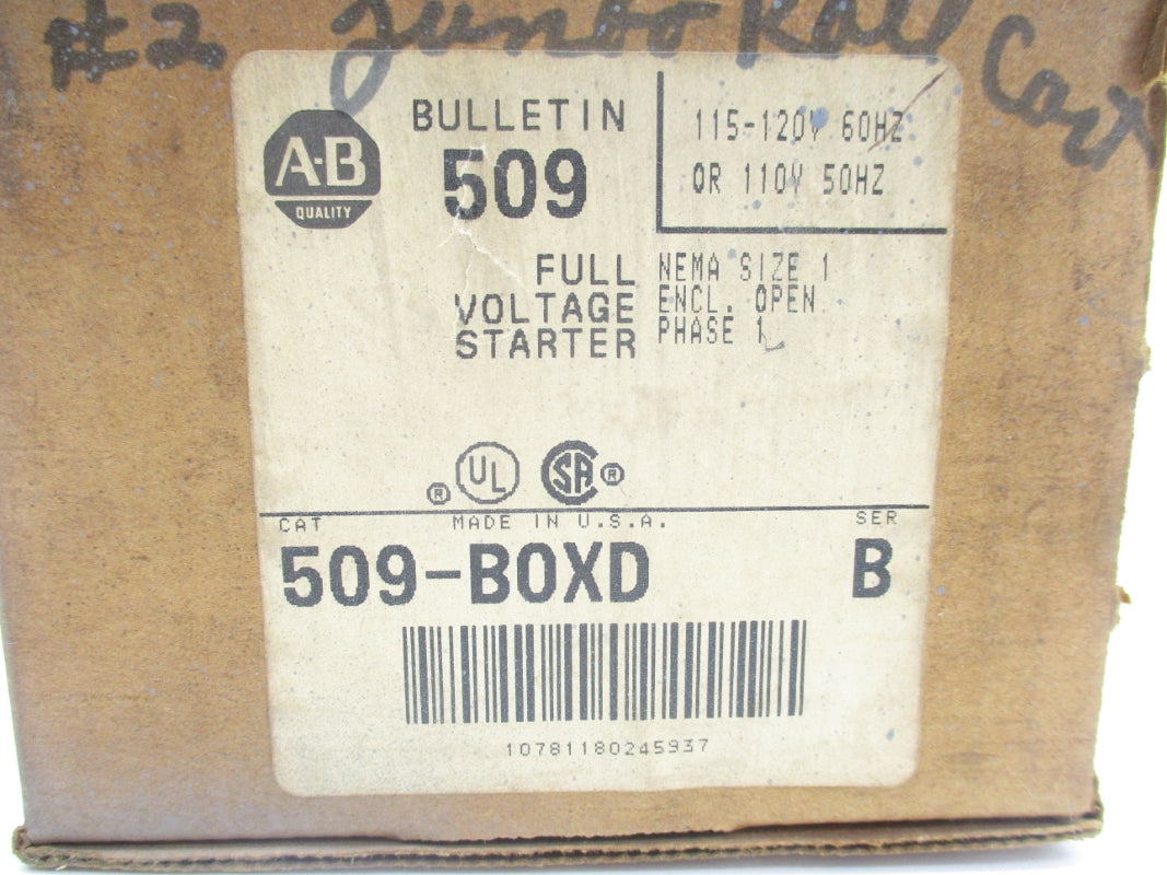ALLEN BRADLEY 509-BOXD SER. B (BR/WH) NSMP