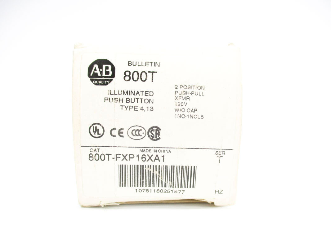 ALLEN BRADLEY 800T-FXP16XA1 SER. T (WH) NSMP