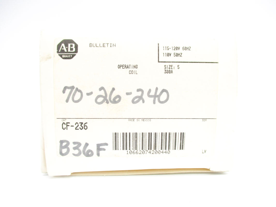 ALLEN BRADLEY CF-236 110/115-120V 300A (WH) NSMP