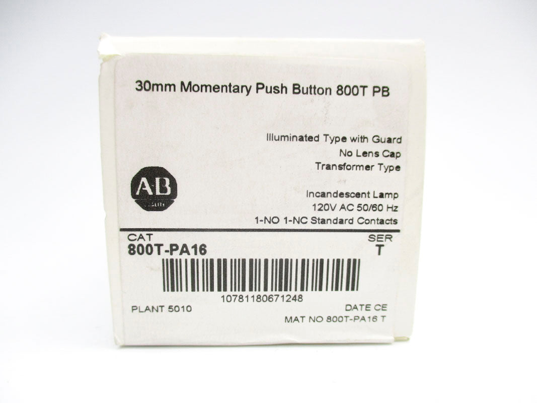 ALLEN BRADLEY 800T-PA16 SER. T (WH) NSFS