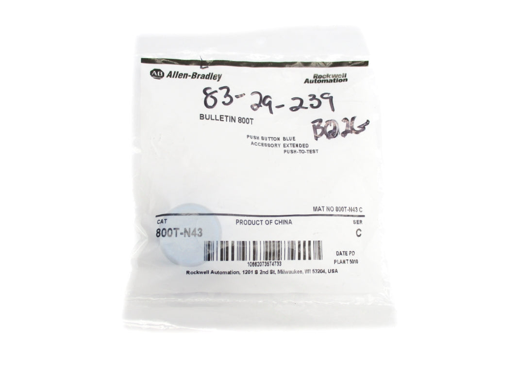 ALLEN BRADLEY 800T-N43 SER. C NSMP