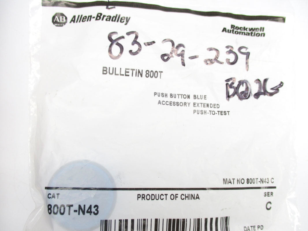 ALLEN BRADLEY 800T-N43 SER. C NSMP