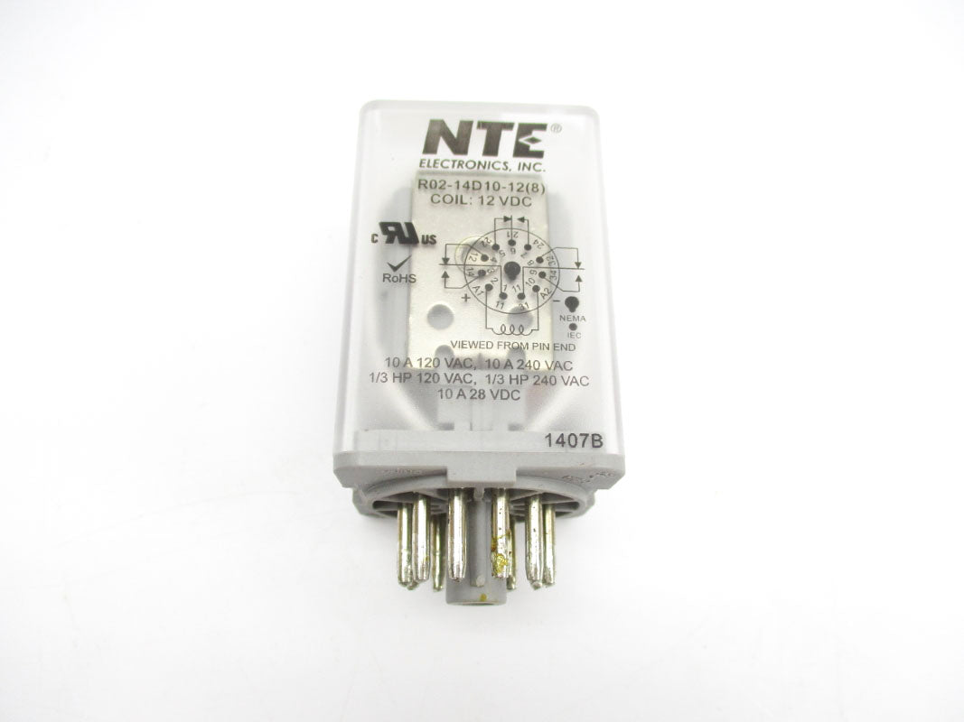 NTE ELECTRONICS R02-14D10-12 12VDC 10A NSMP