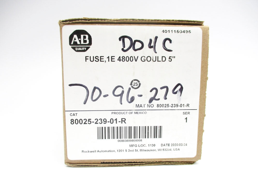 ALLEN BRADLEY 80025-239-01-R SER. 1 DATE: 2020 4800V 1E (BR/WH) NSFS