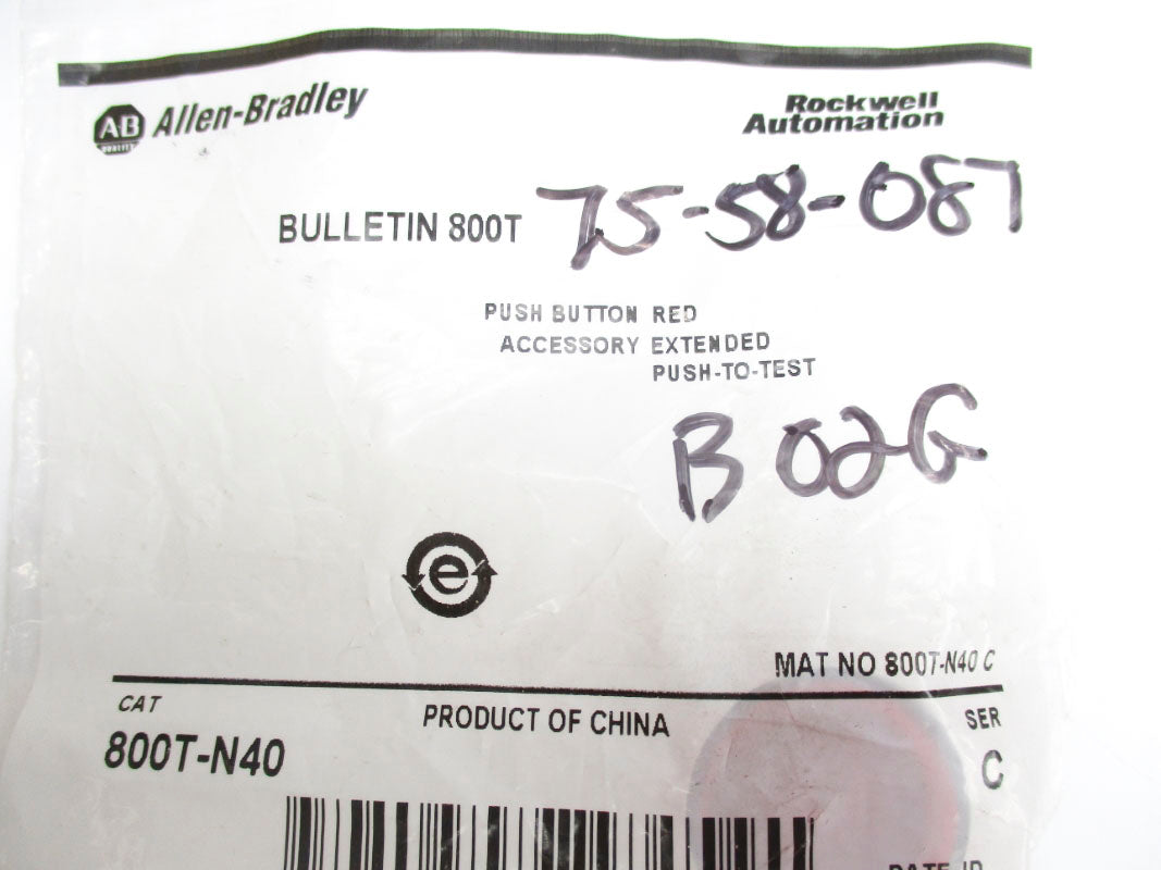 ALLEN BRADLEY 800T-N40 SER. C NSMP