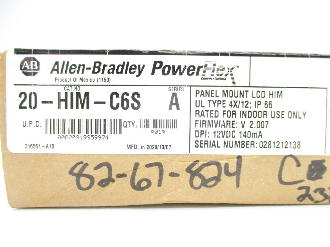 ALLEN BRADLEY 20-HIM-C6S SER. A F/W 2.007 DATE: 2020 NSFS