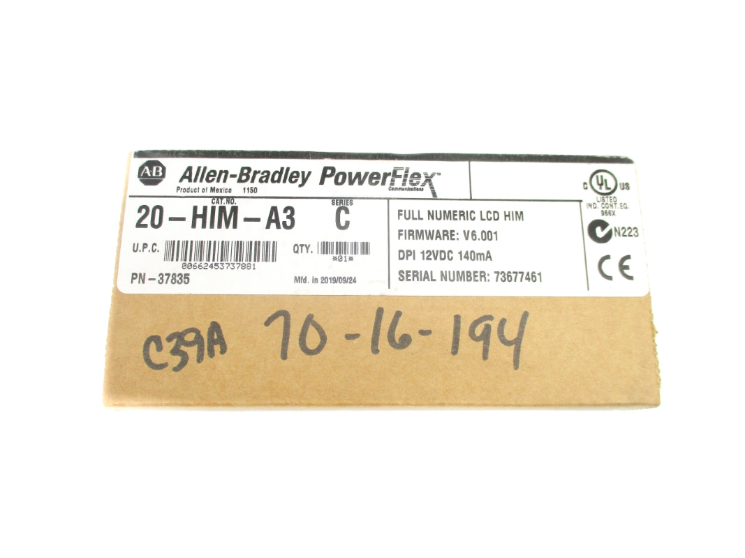 ALLEN BRADLEY 20-HIM-A3 SER. C F/W 6.001 DATE: 2019 NSFS