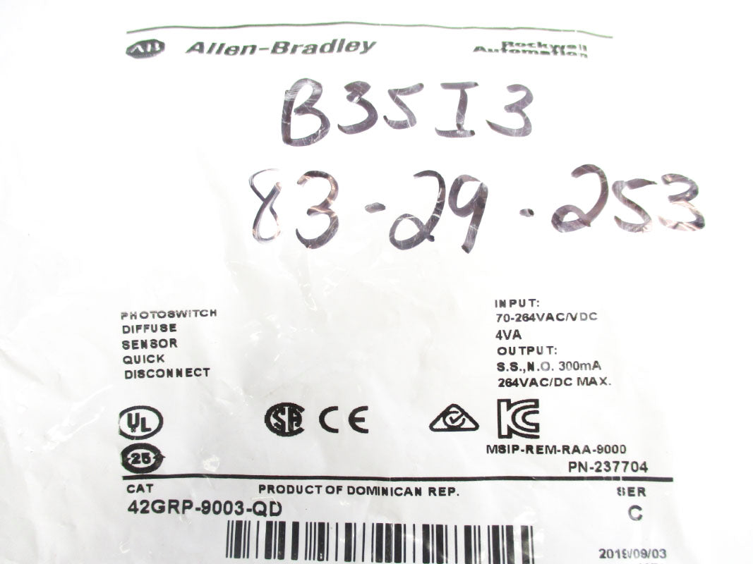 ALLEN BRADLEY 42GRP-9003-QD SER. C NSMP