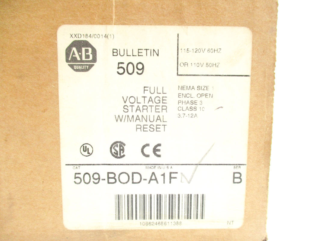 ALLEN BRADLEY 509-BOD-A1F SER. B (BR/WH) NSMP