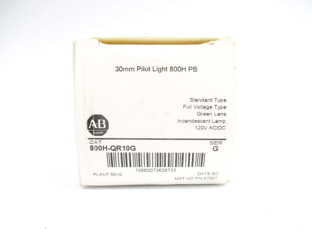 ALLEN BRADLEY 800H-QR10G SER. G (WH) NSMP