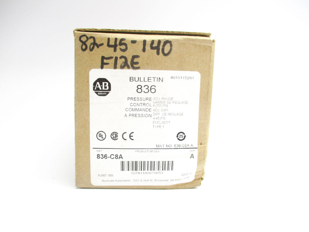 ALLEN BRADLEY 836-C8A SER. A 6-250PSI NSMP