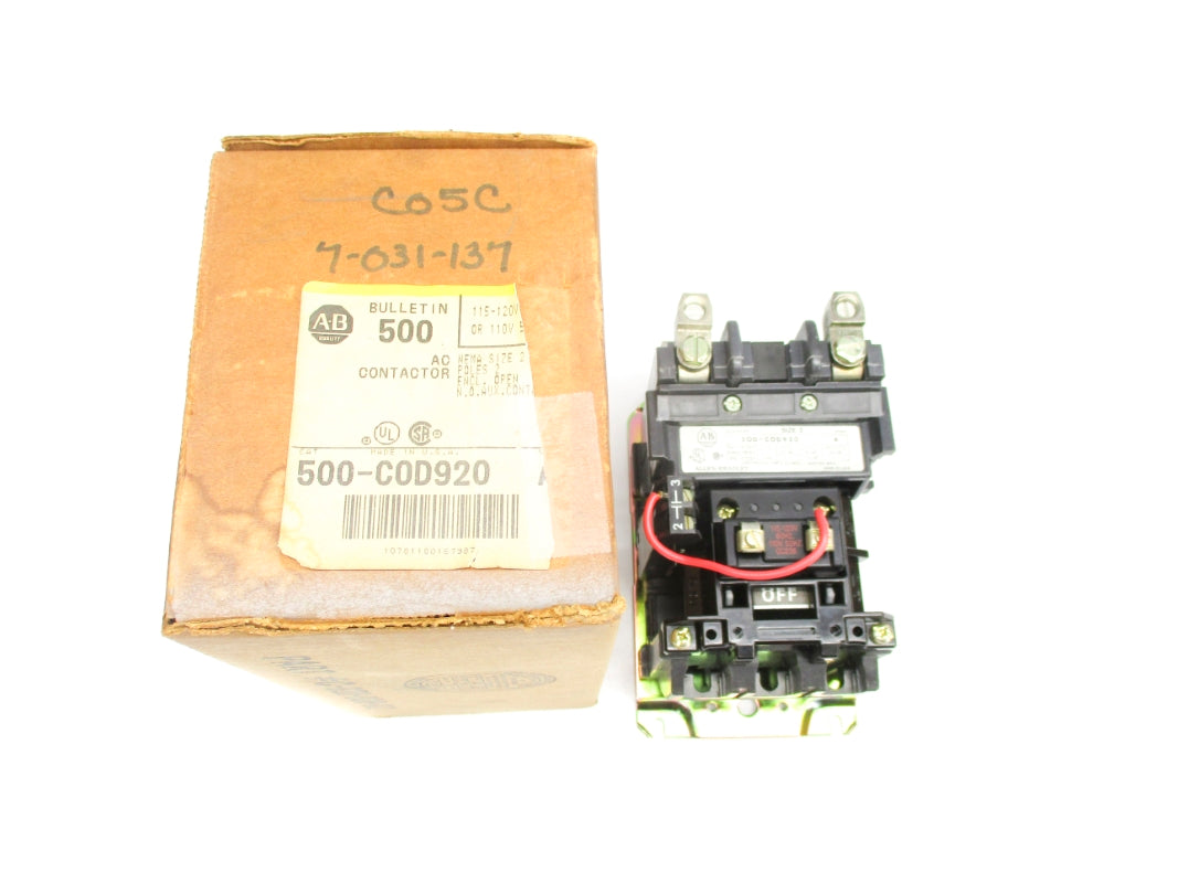 ALLEN BRADLEY 500-COD920 SER. A 120V 45A (BR/YL) NSMP