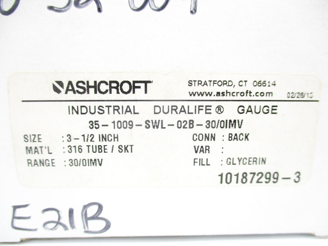 ASHCROFT 35-1009-SWL-02B-30/0IMV 30/0IMV NSMP