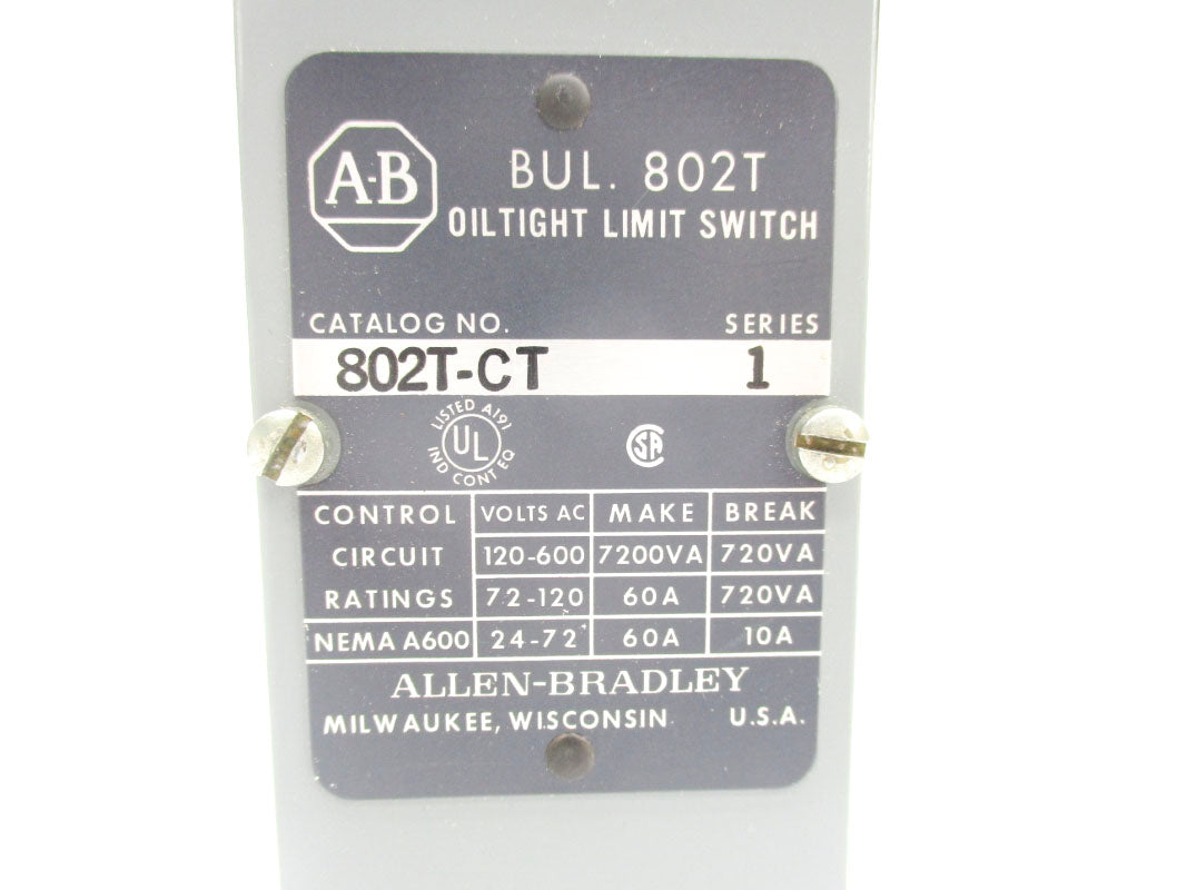 ALLEN BRADLEY 802T-CT SER. 1 600VAC 1.2A NSNP