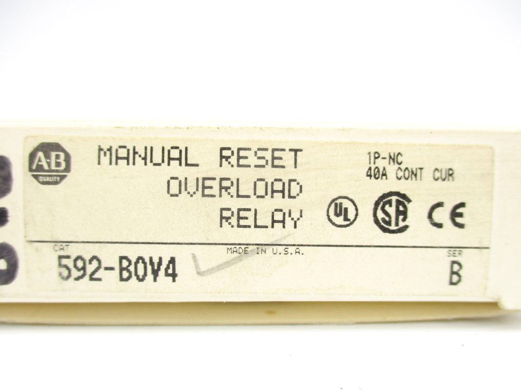 ALLEN BRADLEY 592-BOV4 SER. B 600VAC 40A (GY/BL) NSMP