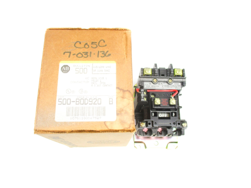 ALLEN BRADLEY 500-BOD920 SER. B 110/115-120V 27A (BR/YL) NSMP