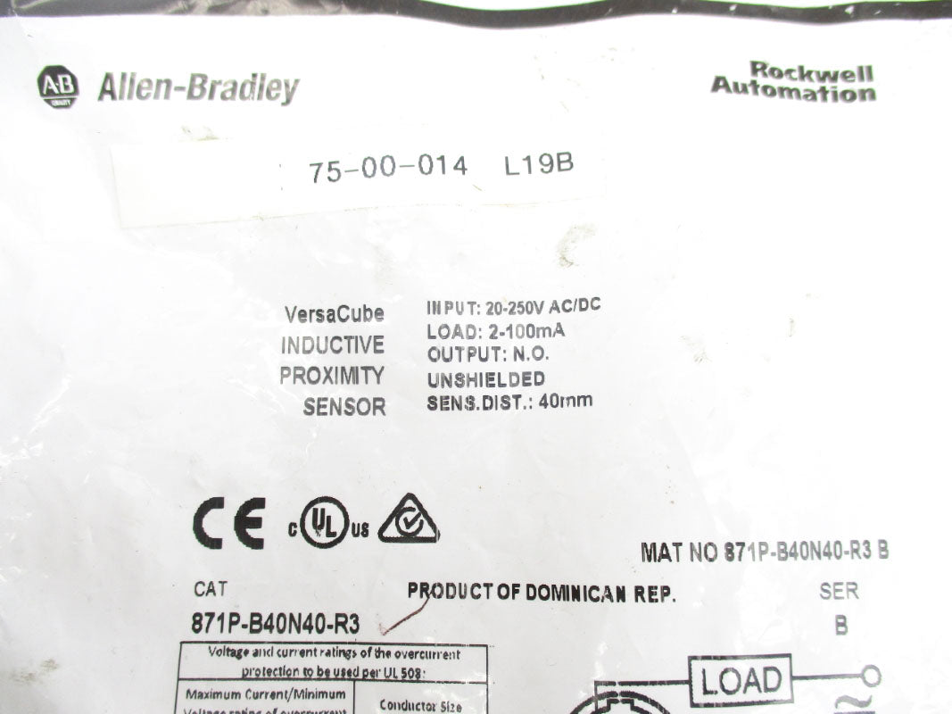 ALLEN BRADLEY 871P-B40N40-R3 SER. B NSMP