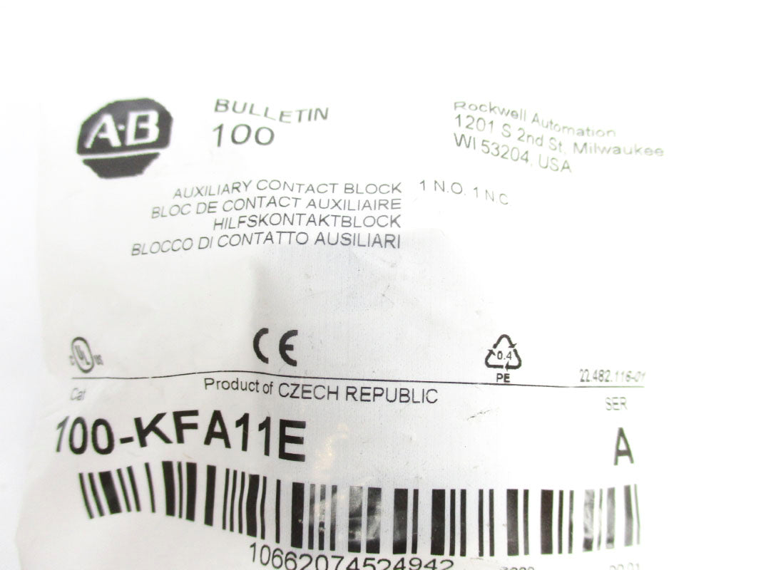 ALLEN BRADLEY 100-KFA11E SER. A NSMP